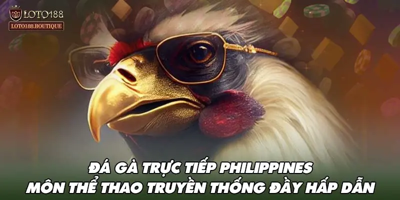 Đá gà trực tiếp Philippines - Môn thể thao truyền thống đầy hấp dẫn